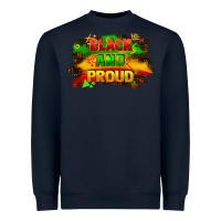 Navy black and proud Heavyweight Sweatshirt - FaDigitalArtStudio