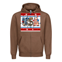 Chestnut 4th of july usa seamless pattern Zipper Hoodie - BundleAndBundleShop
