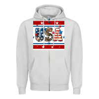 Dove Grey 4th of july usa seamless pattern Zipper Hoodie - BundleAndBundleShop