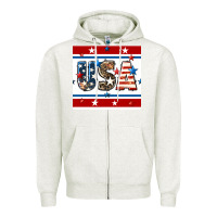 Oatmeal Heather 4th of july usa seamless pattern Zipper Hoodie - BundleAndBundleShop