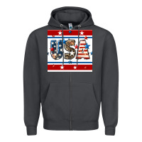 Smoke 4th of july usa seamless pattern Zipper Hoodie - BundleAndBundleShop
