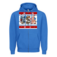 True Royal 4th of july usa seamless pattern Zipper Hoodie - BundleAndBundleShop