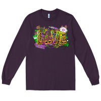 Plum mardi gras love nurse Long Sleeve Tee - CowGirlArtShop
