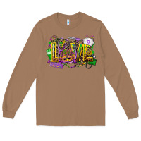 Toasted Coconut mardi gras love nurse Long Sleeve Tee - CowGirlArtShop