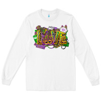 White mardi gras love nurse Long Sleeve Tee - CowGirlArtShop