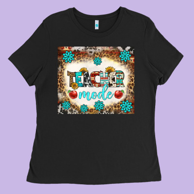 Teacher Mode Tumbler Ladies Tee Designed By Bundleandbundleshop