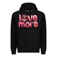 Black love more worry less Premium Hoodie - FaDigitalArtStudio