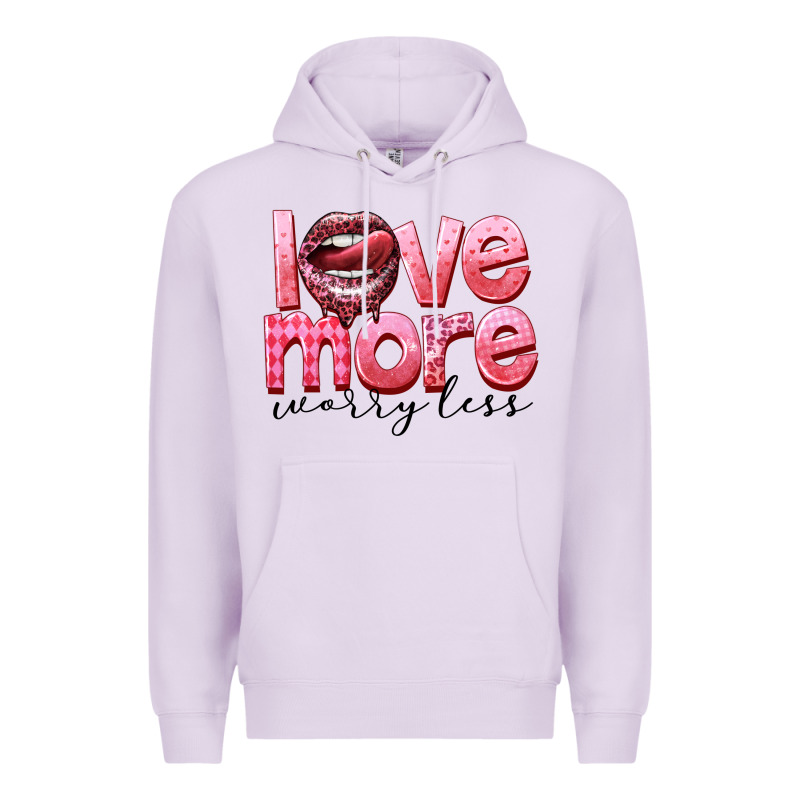 Love More Worry Less Premium Hoodie by FaDigitalArtStudio | Teevron