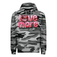 Slate Camo love more worry less Premium Hoodie - FaDigitalArtStudio