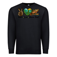 Black Peace Love Brown Trout Premium Sweatshirt - LillyAllenDesigns