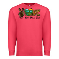 Cardinal Peace Love Brown Trout Premium Sweatshirt - LillyAllenDesigns