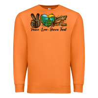 Carrot Peace Love Brown Trout Premium Sweatshirt - LillyAllenDesigns