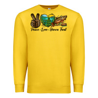 Lemon Peace Love Brown Trout Premium Sweatshirt - LillyAllenDesigns