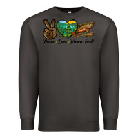 Smoke Peace Love Brown Trout Premium Sweatshirt - LillyAllenDesigns
