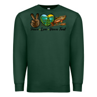Sports Green Peace Love Brown Trout Premium Sweatshirt - LillyAllenDesigns
