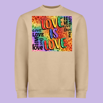 Pride Love Is Love Heavyweight Sweatshirt Designed By Fadigitalartstudio