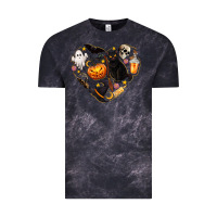 Cloud Black Halloween Heart Vintage Tee - texasbilliewilder