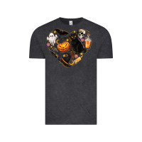 Vintage Black Halloween Heart Vintage Tee - texasbilliewilder