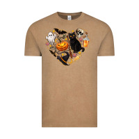 Vintage Coffee Halloween Heart Vintage Tee - texasbilliewilder