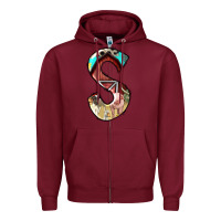 Burgundy farm life alphabet lowercase letters s Zipper Hoodie - BundleAndBundleShop