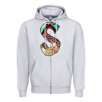 Heather Grey farm life alphabet lowercase letters s Zipper Hoodie - BundleAndBundleShop