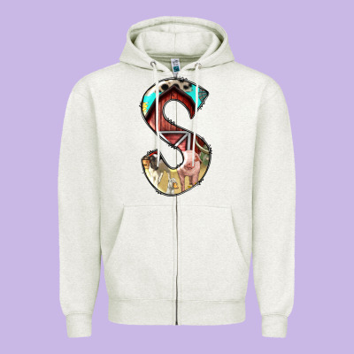 Farm Life Alphabet Lowercase Letters S Zipper Hoodie Designed By Bundleandbundleshop