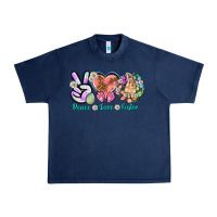 Navy Peace love Easter Urban Heavy Tee - NancyCooperArtShop