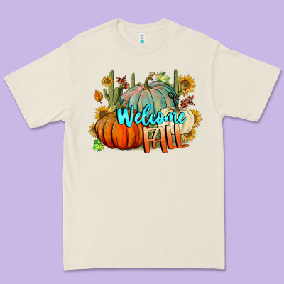 Welcome Fall Pumpkins Premium Tee Designed By Bundleandbundleshop