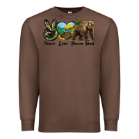 Chestnut Peace Love Brown Bear Premium Sweatshirt - LillyAllenDesigns