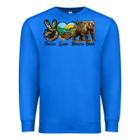 True Royal Peace Love Brown Bear Premium Sweatshirt - LillyAllenDesigns