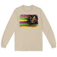 Mushroom mardi gras flag Long Sleeve Tee - CowGirlArtShop