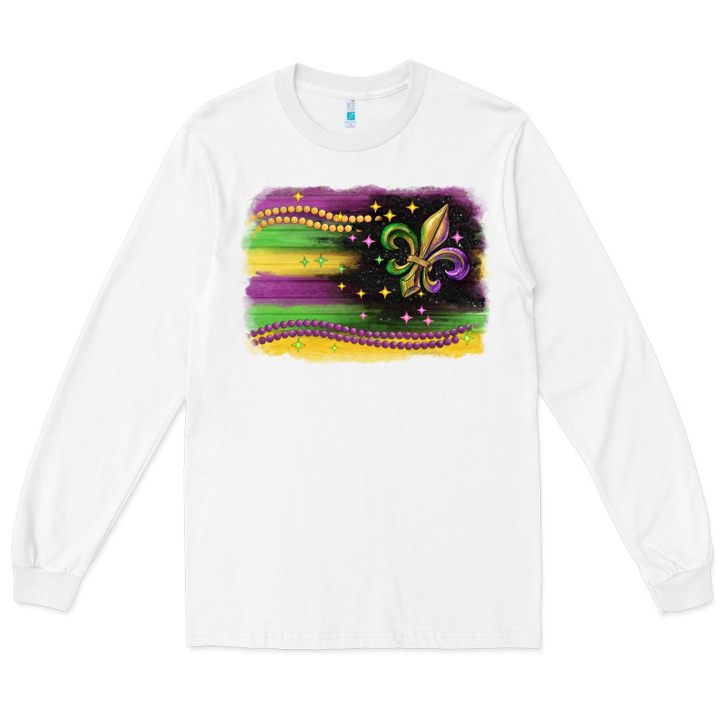 Mardi Gras Flag Long Sleeve Tee by CowGirlArtShop | Teevron
