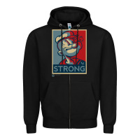 Black 1 popeye strong brand a transparent Zipper Hoodie - tuanDangUi