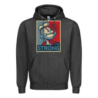 Charcoal Heather 1 popeye strong brand a transparent Zipper Hoodie - tuanDangUi