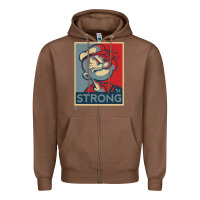 Chestnut 1 popeye strong brand a transparent Zipper Hoodie - tuanDangUi