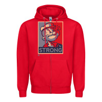 Red 1 popeye strong brand a transparent Zipper Hoodie - tuanDangUi