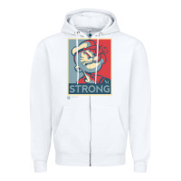 White 1 popeye strong brand a transparent Zipper Hoodie - tuanDangUi