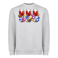 Heather Grey pride wine cups Heavyweight Sweatshirt - FaDigitalArtStudio