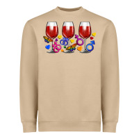 Mushroom pride wine cups Heavyweight Sweatshirt - FaDigitalArtStudio