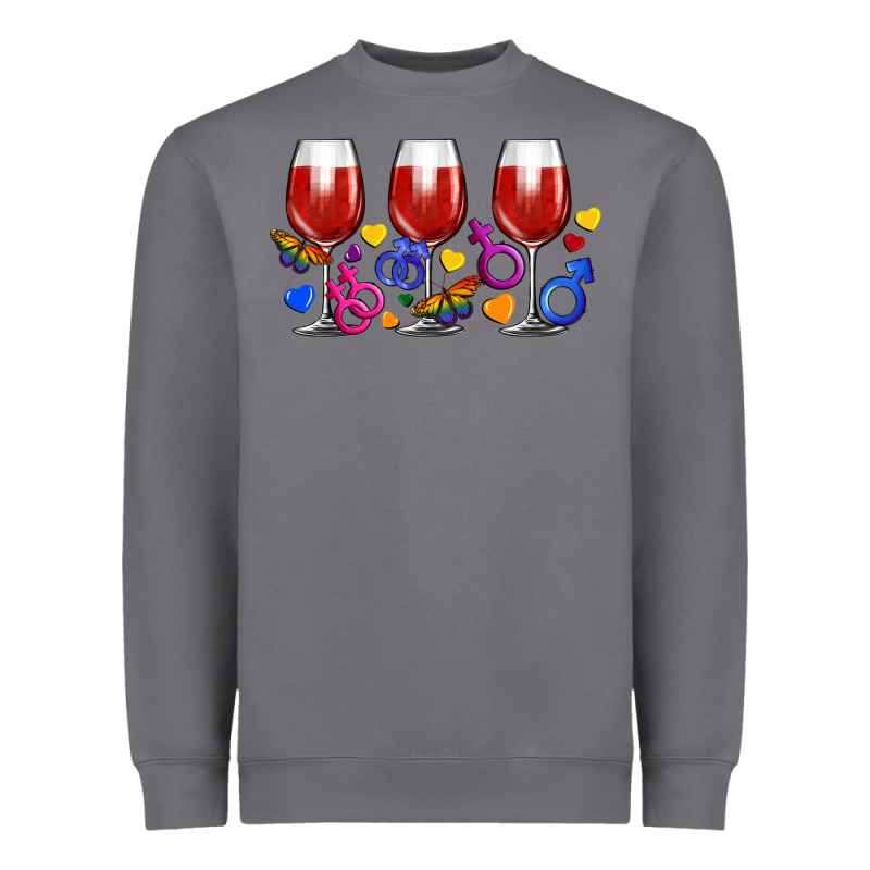 Pride Wine Cups Heavyweight Sweatshirt by FaDigitalArtStudio | Teevron