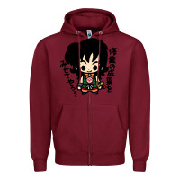 Burgundy ヤムチャ yamcha Zipper Hoodie - tuanDangUi