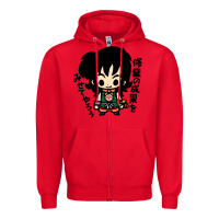 Red ヤムチャ yamcha Zipper Hoodie - tuanDangUi