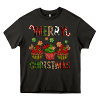 Asphalt Merry Christmas cupcakes Heavy Core Tee - NancyCooperArtShop