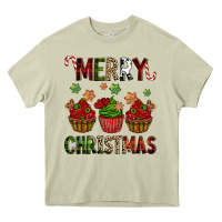 Mossy Merry Christmas cupcakes Heavy Core Tee - NancyCooperArtShop