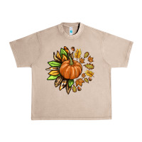French Oak Fall Sunflower with Pumpkin Urban Heavy Tee - texasbilliewilder