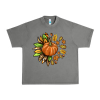Tornado Fall Sunflower with Pumpkin Urban Heavy Tee - texasbilliewilder