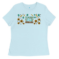 Baby Blue teacher of tiny humans libbey glass Ladies Tee - BundleAndBundleShop