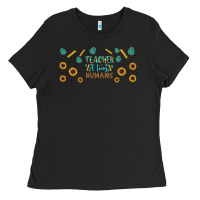 Black teacher of tiny humans libbey glass Ladies Tee - BundleAndBundleShop