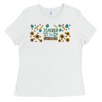White teacher of tiny humans libbey glass Ladies Tee - BundleAndBundleShop