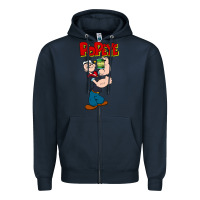 Navy popeye Zipper Hoodie - tuanDangUi